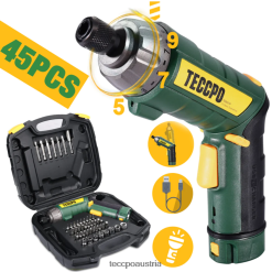 TECCPO elektronischer Schraubenzieher TVH8J1 Bohrer und Treiber
