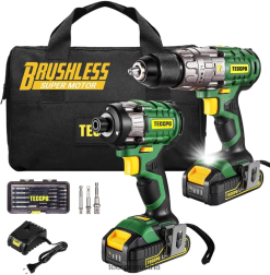TECCPO mtd680b Akku-Bohrschrauber TVH8J11 Bohrer und Treiber
